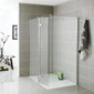 SDG Alumen Chrome Enclosure with Walk-in Shower Tray - 1700x700 (Front Waste Position)