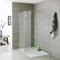 SDG Alumen Chrome Enclosure with Walk-in Shower Tray - 1700x700 (Front Waste Position)