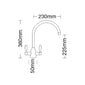 Tre Mercati Enzo 2 Lever Mono Kitchen Sink Mixer Tap - Brushed Nickel