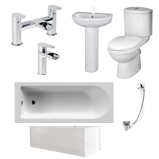  Evo Complete Waterfall Taps Bathroom Suite