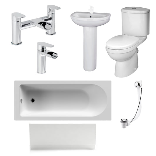  Evo Complete Waterfall Taps Bathroom Suite