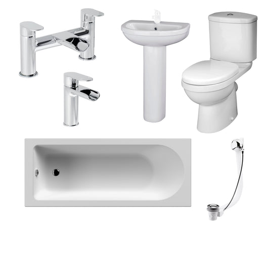  Evo Complete Waterfall Taps Bathroom Suite