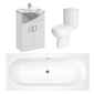 Evo Vanity Foundation Straight Double Ended Bath Suites 1700 x 700