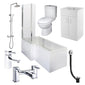 Evo 1700 L Shaped Vanity Complete Shower Bathroom Suite