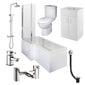 Evo 1700 L Shaped Vanity Complete Shower Bathroom Suite