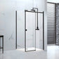 Frameless Sphere Sliding Door 8mm 1400mm - Matt Black - welovecouk