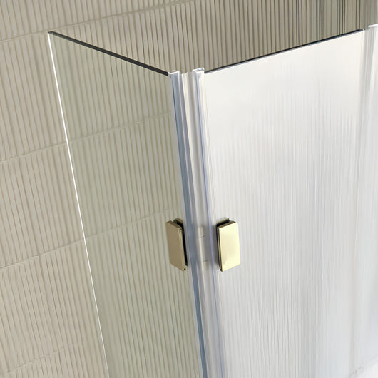  Verto 1950 x 300mm Hinged Flipper Panel - Brushed Brass - welovecouk