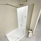 Vetro 8mm Easy Clean Glass Walk In Shower Packs with 1400 x 800 Shower Tray - Brushed Brass