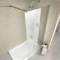 Vetro 8mm Easy Clean Glass Walk In Shower Packs with 1200 x 760 Shower Tray - Chrome