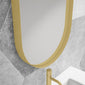 Loira Oval Mirror 500 x 800mm - Brushed Brass