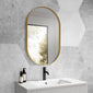 Loira Oval Mirror 500 x 800mm - Brushed Brass