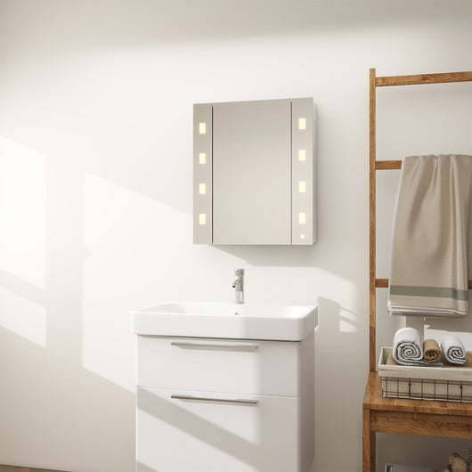  Forma LED Single Door Mirror Cabinet - 600 x 700mm