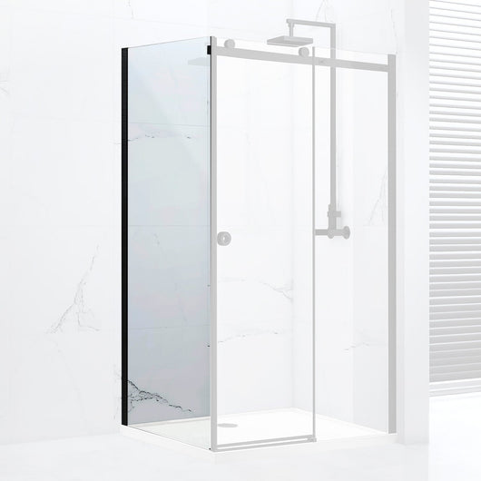  Sphere Slider Side Panel 800mm – Matt Black - welovecouk