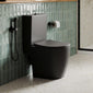 Adella Open Back Comfort Height Toilet Set with Soft Close Seat - Matt Black - welovecouk