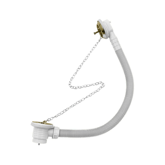  Stowaway Chain Bath non-exposed Waste - Brushed Brass - welovecouk