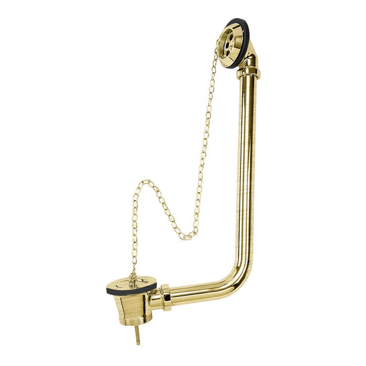  Hatton Chain Bath exposed Waste - Brushed Brass - welovecouk