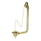 Hatton Chain Bath exposed Waste - Brushed Brass - welovecouk
