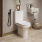 Elettra Rimless Close Coupled Toilet & Soft Close Seat - Space Saver - welovecouk