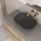 Frontline Royo Dai 455 x 330mm Block Countertop Ceramic Basin - Matt Black