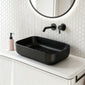 Frontline Royo Dai 455 x 330mm Block Countertop Ceramic Basin - Matt Black