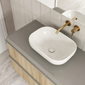 Frontline Royo Dai 455 x 330mm Block Countertop Ceramic Basin - Cotton