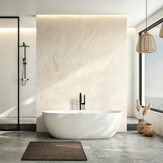  SDG Waterproof PVC Wall Panel 2400 x 1000 x 10mm - Beige Slate (Matt)