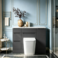 Gressin Handless Floor Standing 500mm Wc Unit (235 Compact Depth) - Soft Black