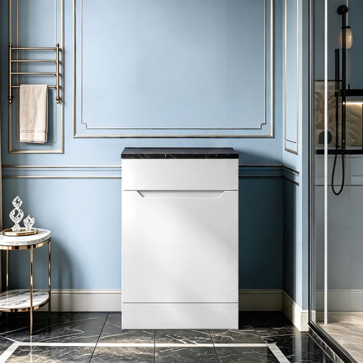  Gressin Handless Floor Standing 600mm Wc Unit (353 Depth) - Matt White