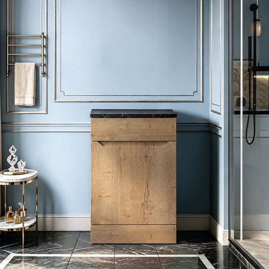  Gressin Handless Floor Standing 600mm Wc Unit (353 Depth) - Autumn Oak