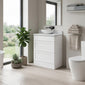 Thaxton Floor Standing 600mm 2-Drawer Unit (335 Depth) - Matt White - welovecouk