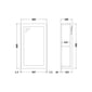 Thaxton Mirror Cabinet 400mm Mirror Cabinet (180 Depth) - Pebble Grey - welovecouk