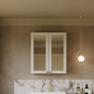 Thaxton Mirror Cabinet 600mm Mirror Cabinet 50/50 (180 Depth) - Matt White - welovecouk