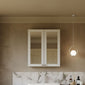 Thaxton Mirror Cabinet 600mm Mirror Cabinet 50/50 (180 Depth) - Matt White - welovecouk