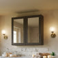 Thaxton Mirror Cabinet 600mm Mirror Cabinet 50/50 (180 Depth) - Soft Black - welovecouk