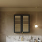 Thaxton Mirror Cabinet 600mm Mirror Cabinet 50/50 (180 Depth) - Soft Black - welovecouk