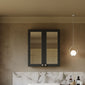 Thaxton Mirror Cabinet 600mm Mirror Cabinet 50/50 (180 Depth) - Soft Black - welovecouk