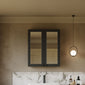 Thaxton Mirror Cabinet 600mm Mirror Cabinet 50/50 (180 Depth) - Soft Black - welovecouk