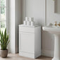 Thaxton Floor Standing 500mm WC Unit (335) - Matt White - welovecouk
