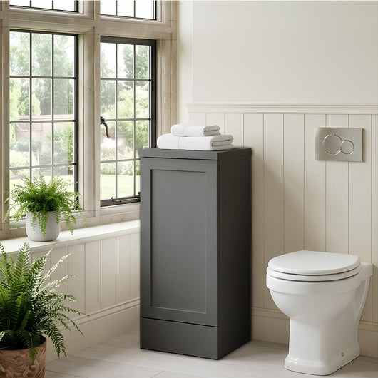 Thaxton Floor Standing 400mm 1-Door Base Unit (235 compact Depth) - Soft Black