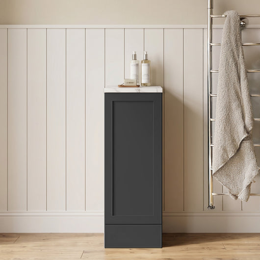  Thaxton Floor Standing 300mm 1-Door Base Unit (335 Depth) - Soft Black - welovecouk