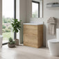 Thaxton Floor Standing 600mm 2-Drawer Unit (335 Depth) - Autumn Oak - welovecouk
