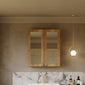 Thaxton Mirror Cabinet 600mm Mirror Cabinet 50/50 (180 Depth) - Autumn Oak - welovecouk