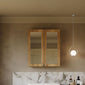 Thaxton Mirror Cabinet 600mm Mirror Cabinet 50/50 (180 Depth) - Autumn Oak - welovecouk