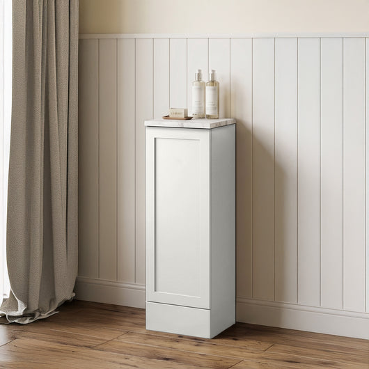  Thaxton Floor Standing 300mm 1-Door Base Unit (335 Depth) - Matt White - welovecouk