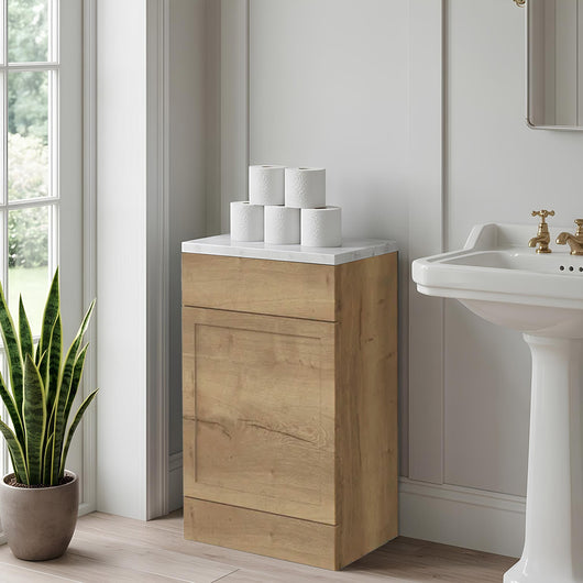  Thaxton Floor Standing 500mm WC Unit (335) - Autumn Oak - welovecouk
