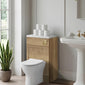 Thaxton Floor Standing 500mm WC Unit (335 Depth) - Autumn Oak