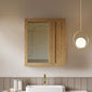Thaxton Wall Hung 200mm 1-Door Wall Cabinet (180 Depth) - Autumn Oak