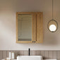Thaxton Wall Hung 200mm 1-Door Wall Cabinet (180 Depth) - Autumn Oak