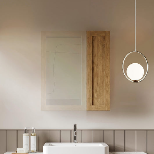  Thaxton Wall Hung 200mm 1-Door Wall Cabinet (180 Depth) - Autumn Oak