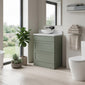 Thaxton Floor Standing 600mm 2-Drawer Unit (335 Depth) - Fern Green - welovecouk